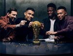 Promotional Advertisement Featuring Messi and Ronaldo in Preparation for the World Cup